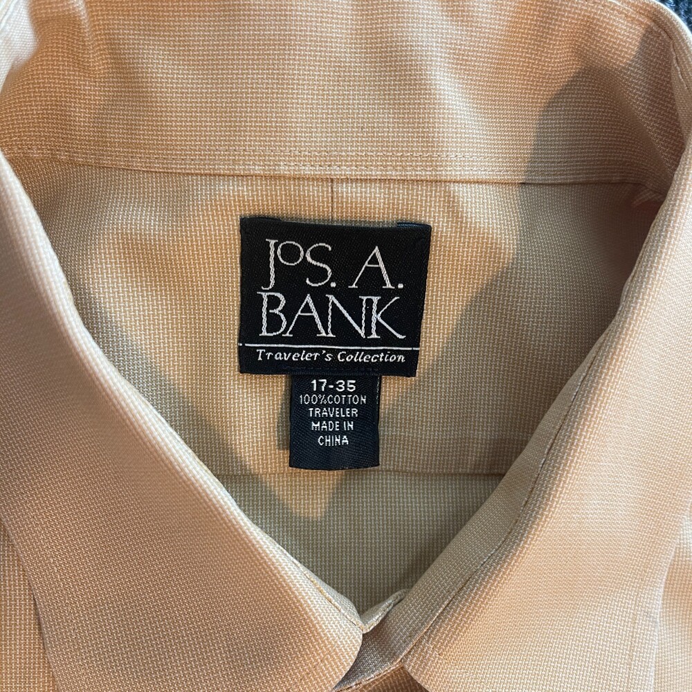 Jos A Bank traveler's collection Fit Cotton Long Sleeve Shirt Men's size 17-35